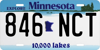 MN license plate 846NCT