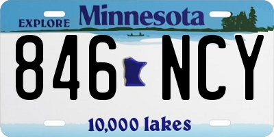 MN license plate 846NCY