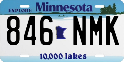 MN license plate 846NMK