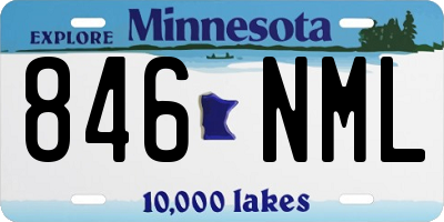 MN license plate 846NML