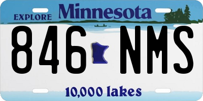 MN license plate 846NMS