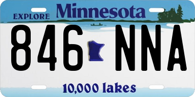 MN license plate 846NNA