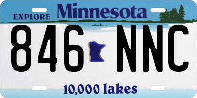 MN license plate 846NNC