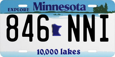 MN license plate 846NNI