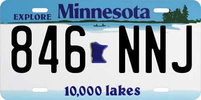MN license plate 846NNJ