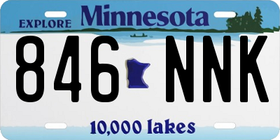 MN license plate 846NNK
