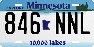 MN license plate 846NNL