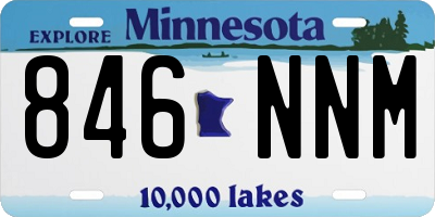 MN license plate 846NNM