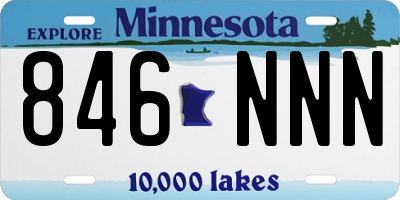 MN license plate 846NNN