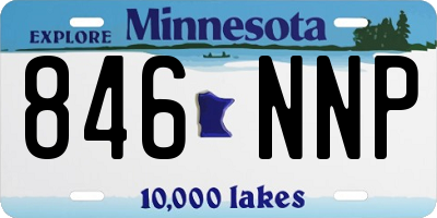 MN license plate 846NNP
