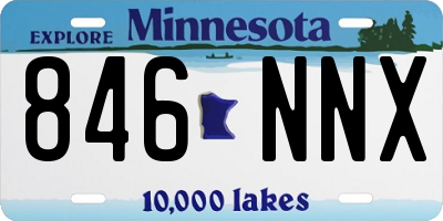 MN license plate 846NNX
