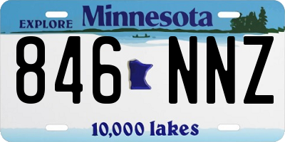 MN license plate 846NNZ