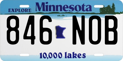 MN license plate 846NOB