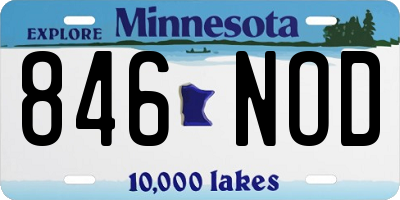 MN license plate 846NOD
