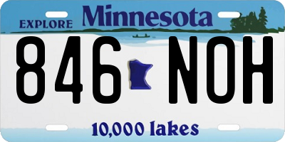 MN license plate 846NOH