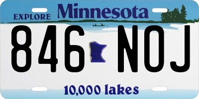 MN license plate 846NOJ