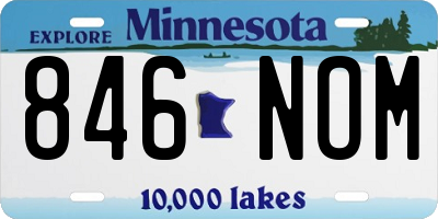 MN license plate 846NOM