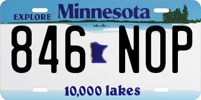 MN license plate 846NOP