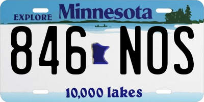 MN license plate 846NOS