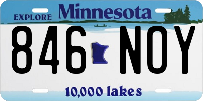 MN license plate 846NOY