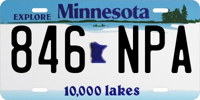 MN license plate 846NPA