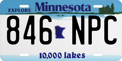 MN license plate 846NPC