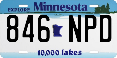 MN license plate 846NPD