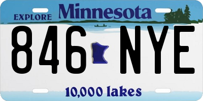 MN license plate 846NYE