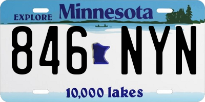 MN license plate 846NYN
