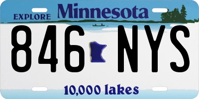 MN license plate 846NYS