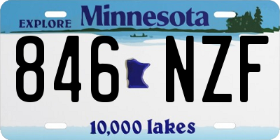 MN license plate 846NZF