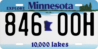 MN license plate 846OOH