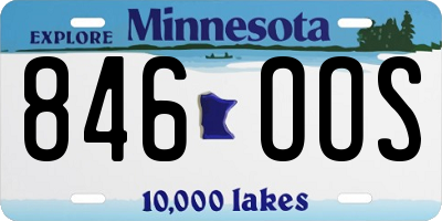 MN license plate 846OOS