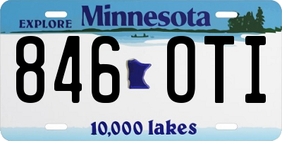 MN license plate 846OTI