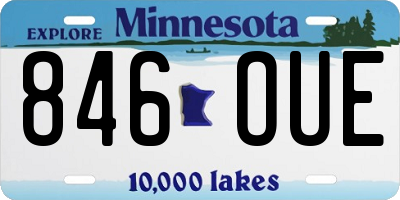 MN license plate 846OUE