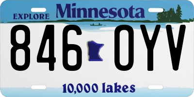 MN license plate 846OYV