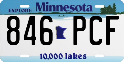 MN license plate 846PCF
