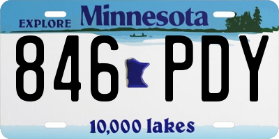 MN license plate 846PDY