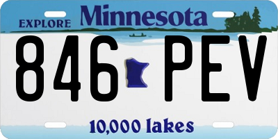 MN license plate 846PEV