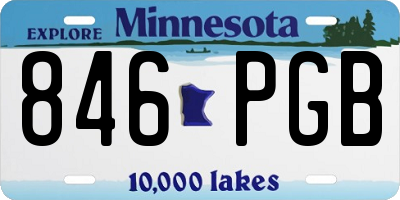 MN license plate 846PGB