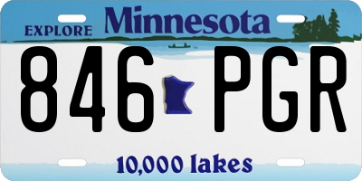 MN license plate 846PGR
