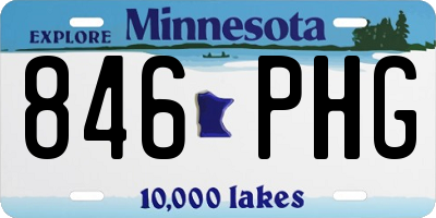 MN license plate 846PHG