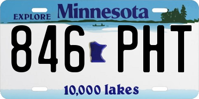 MN license plate 846PHT