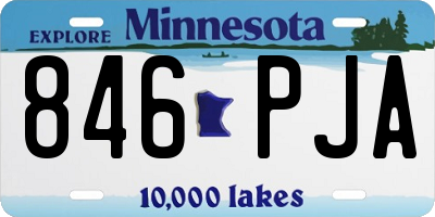 MN license plate 846PJA