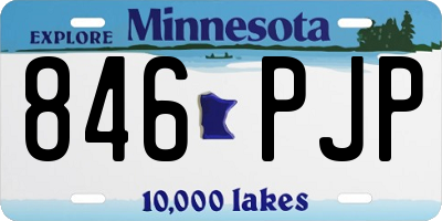 MN license plate 846PJP