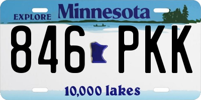 MN license plate 846PKK