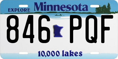 MN license plate 846PQF
