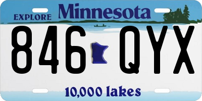 MN license plate 846QYX