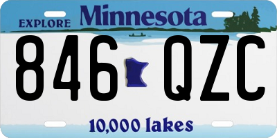 MN license plate 846QZC
