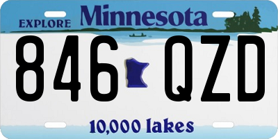 MN license plate 846QZD
